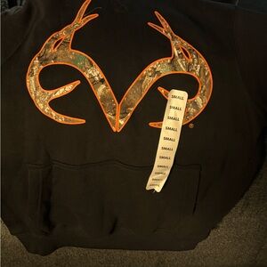 Realtree Black and Orange Kids Hoodie